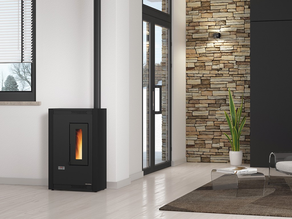 Poêle à granules extra plat - EXTRAFLAME Luisella 5.0 5.1 kW