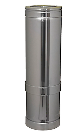 Conduit élément télescopique paroi isolé 530 mm à 880 mm Ø80mm - DW 316L/304