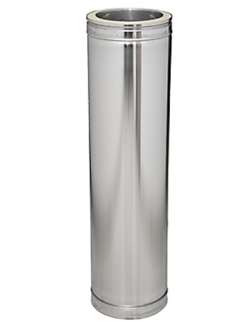 Conduit droit paroi isolé 270 mm Ø80mm - DW 316L/304