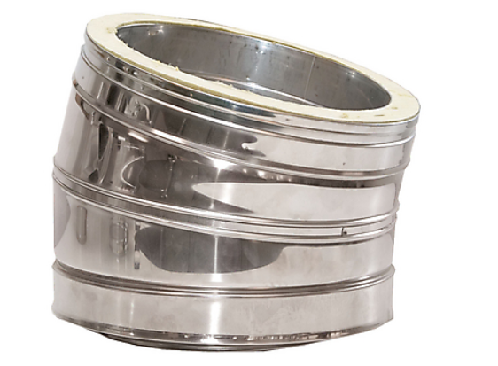 Coude 15° paroi isolé Ø100mm - DW 316L/304