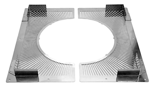 Plaque écart feu ventilée G80 Ø100mm - DW 316L/304