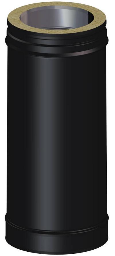 Élément droit 440 mm Ø150mm - DW BLACK