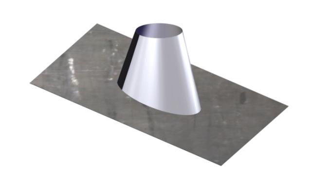 Solin de toit en pente 5/30° Ø150mm - DINAK DW BOIS