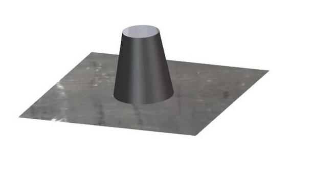 Solin de toit plat Ø150mm - DW BLACK