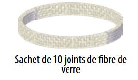 Sachet de 10 joints de fibre de verre Ø100mm - DEKO PELLETS CLASSIQUE