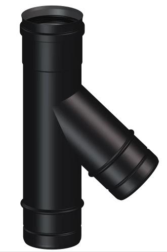 Té 135° Ø80mm - DEKO PELLETS CLASSIQUE