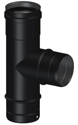Té 90° piquage mâle Ø80mm - DEKO PELLETS CLASSIQUE