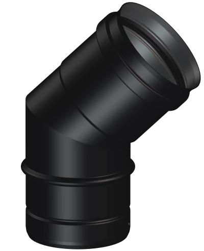 Coude 45° Ø100mm - DEKO PELLETS CLASSIQUE