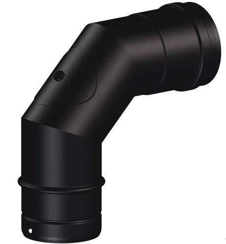 Coude 90° avec inspection Ø100mm - DEKO PELLETS CLASSIQUE