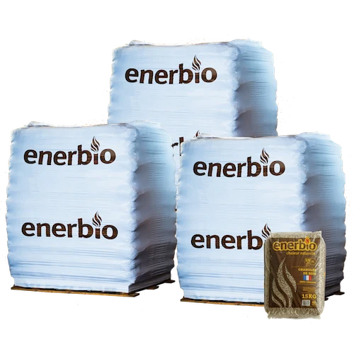 3 palettes ENERBIO — 198 sacs × 15 kg (2 970 kg)