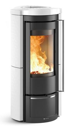 Poêle à bois en céramique raccordable - LA NORDICA Liu.16 Maiolica 7.5 kW