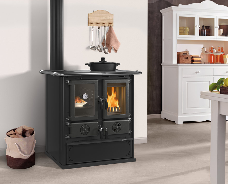 Cuisinière à bois raccordable - LA NORDICA Rosetta SX.16 Steel 7.9 kW