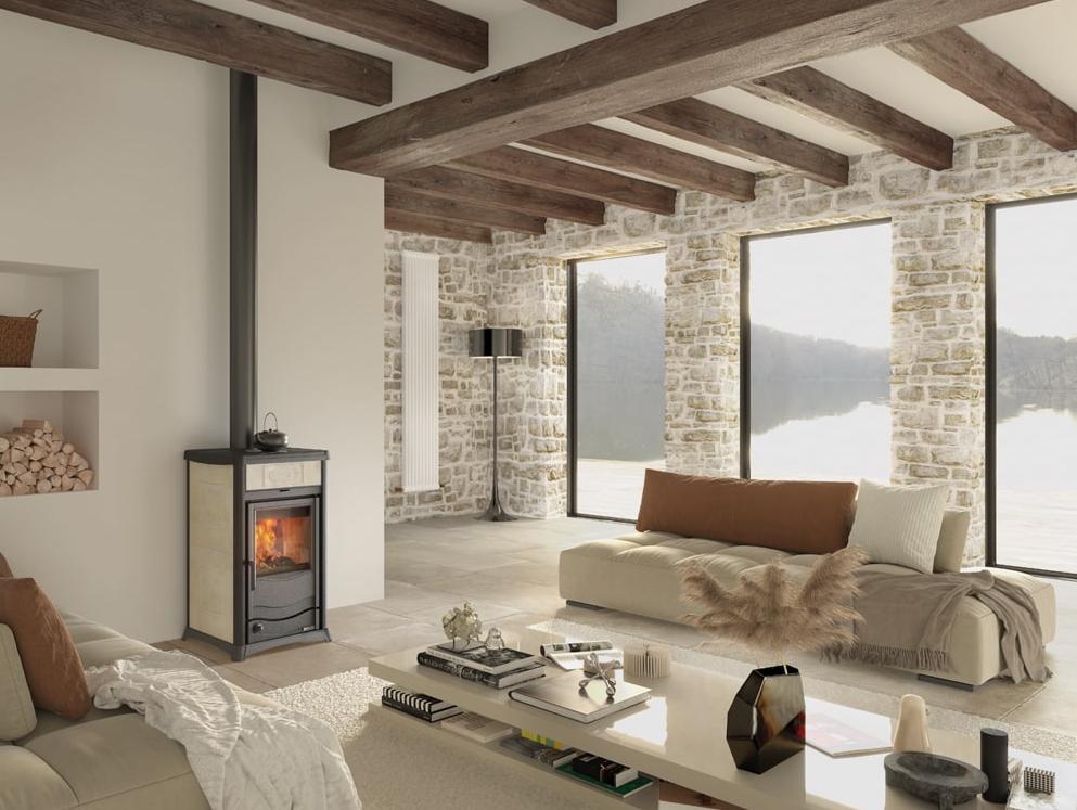 Thermo poêle à bois raccordable - LA NORDICA TermoRossella Plus DSA.16 11.1 kW