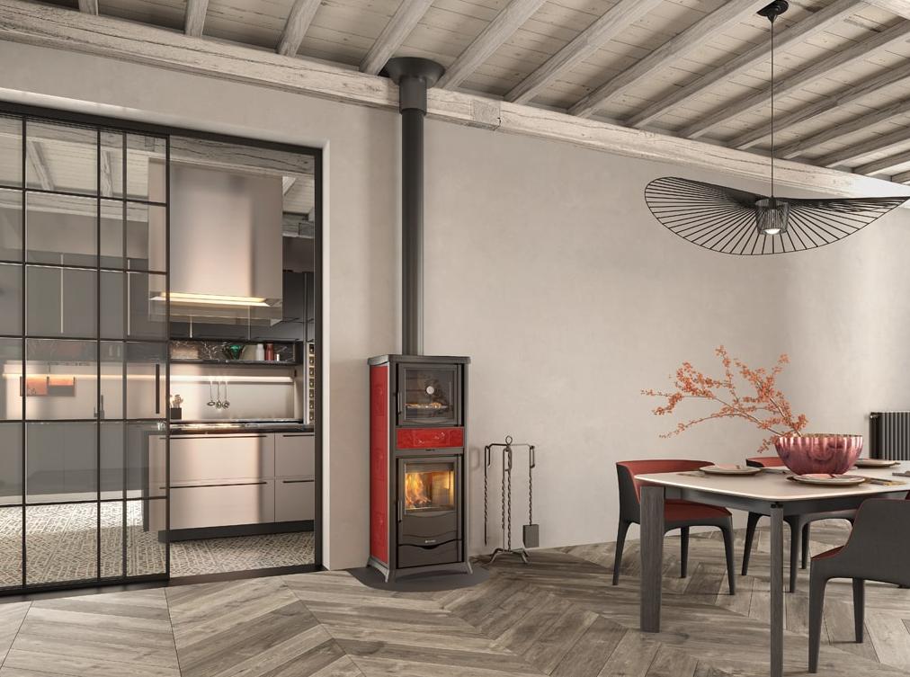 Thermo poêle à bois avec four - LA NORDICA TermoRossella Plus Forno DSA.16 11.1 kW