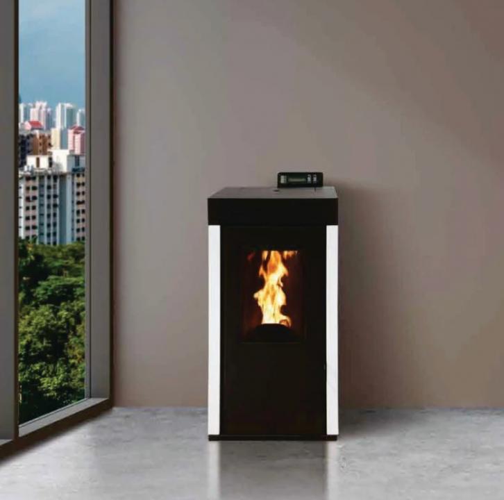 PACK : Poêle à granules étanche + Kit ventouse - INTERSTOVES Marina 8 kW