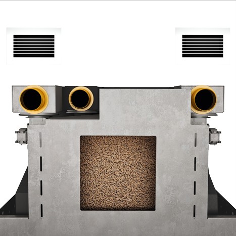 Insert à granules ventilé canalisable - PUNTO FUOCO Daniel 11.5 kW