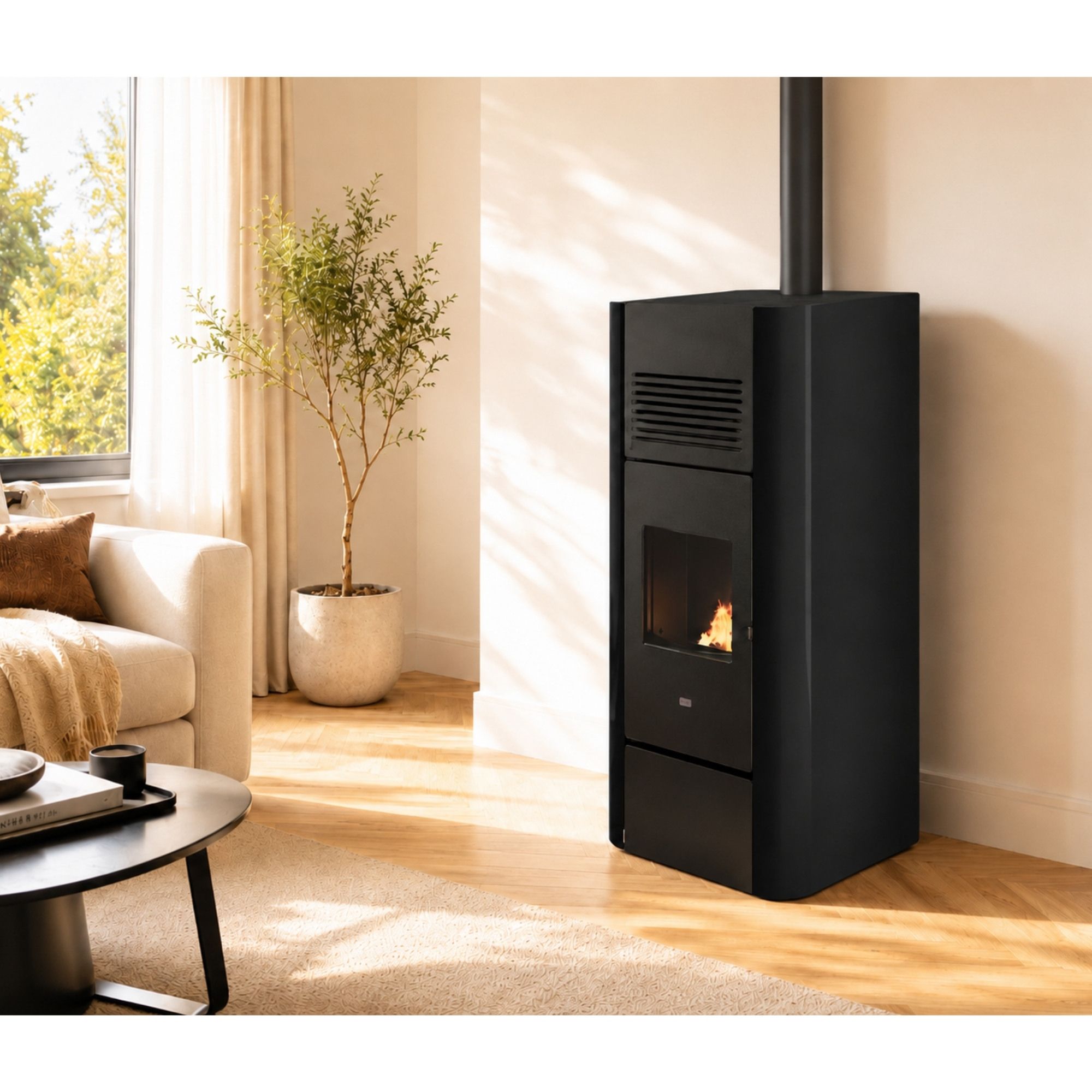Poêle à granulés canalisable - PUNTO FUOCO Adria 14 kW