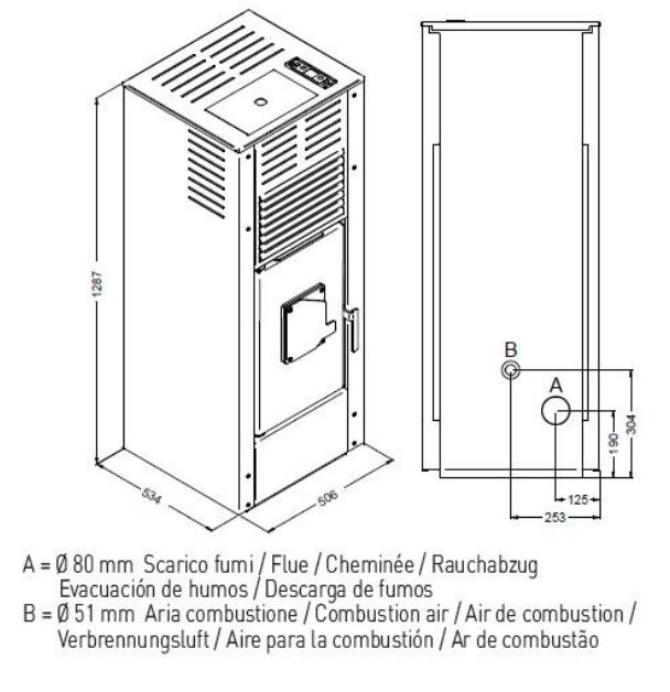 Chaudière à granulés à air pulsée - PUNTO FUOCO Aldo 14 kW