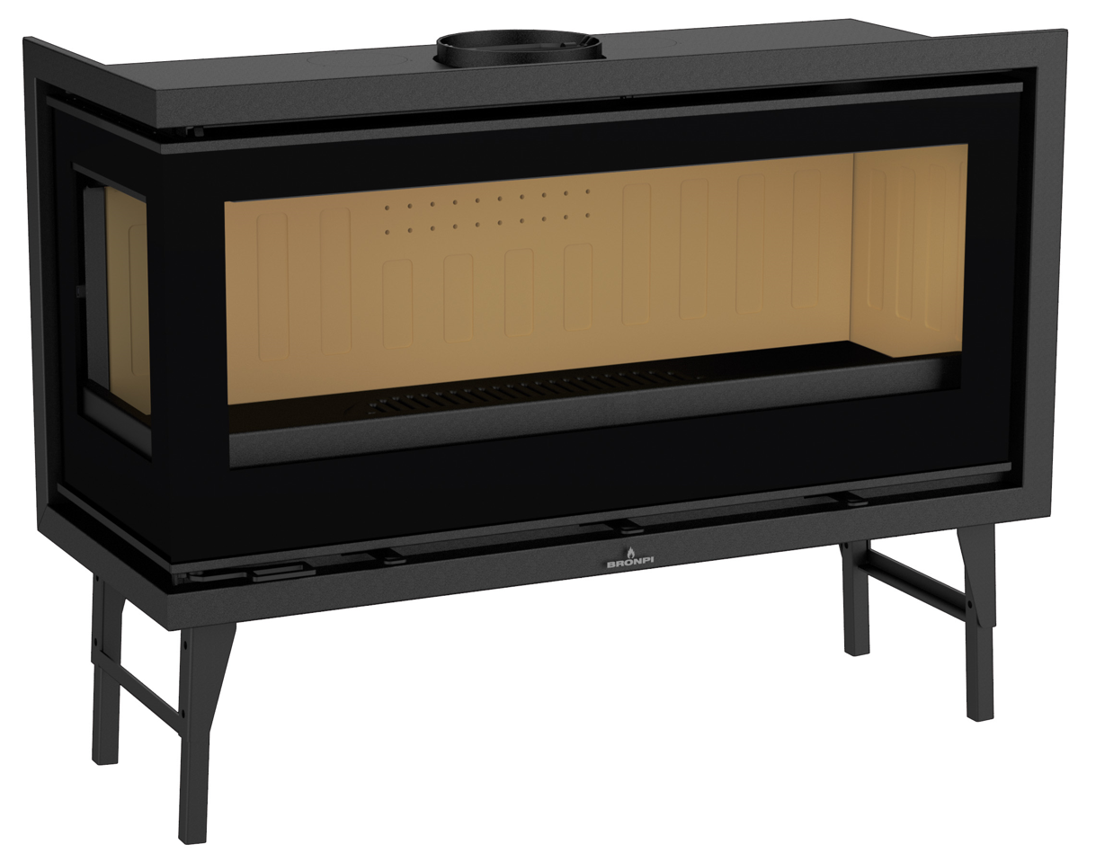 Insert à bois canalisable raccordable - BRONPI Cairo 110 EI 13 kW