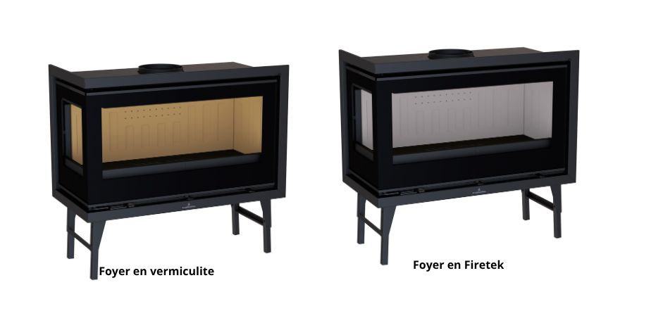 Insert à bois canalisable raccordable - BRONPI Cairo 110 EI 13 kW