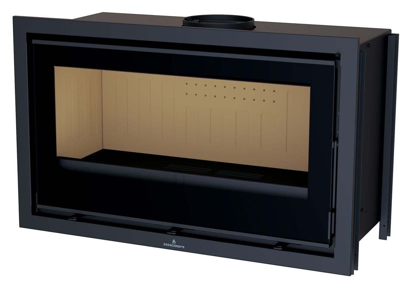 Insert à bois canalisable raccordable - BRONPI Cairo 90 13 kW