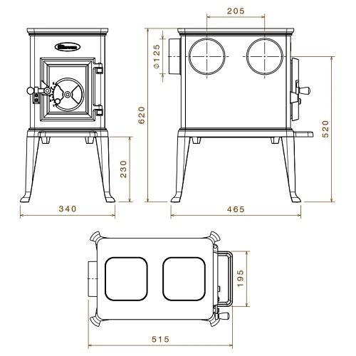Poêle à bois Dovre 100 CBS 5 kW