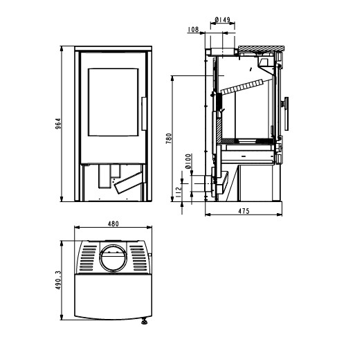 Poêle à bois Haas & Sohn Rubus easy 6 kW