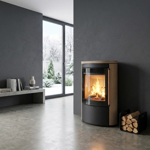 Poêle à bois Novaline Nero 8 kW