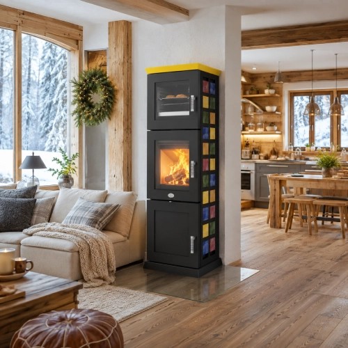 Poêle à bois Max Blank Florenz BF 6,5 kW Compartiment de cuisson