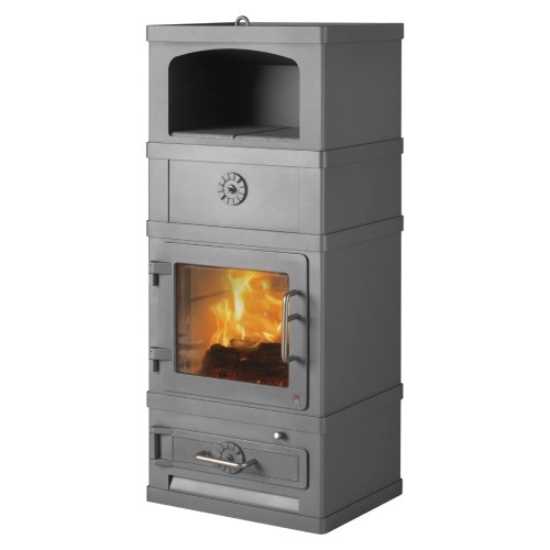 Poêle à bois Lotus 2060 | 8 kW avec compartiment chauffant