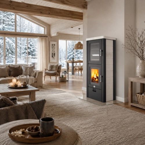Poêle à bois Max Blank Bamberg BF 6,5 kW Compartiment de cuisson