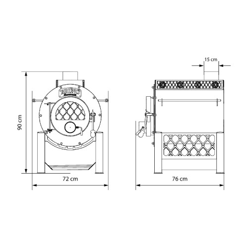 Poêle à bois Bruno Romantik 15 kW