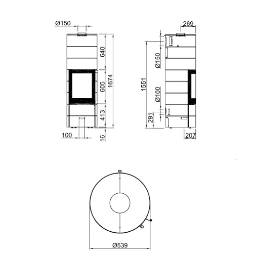 Poêle à bois Spartherm Ambiente A4 H2O 8 kW