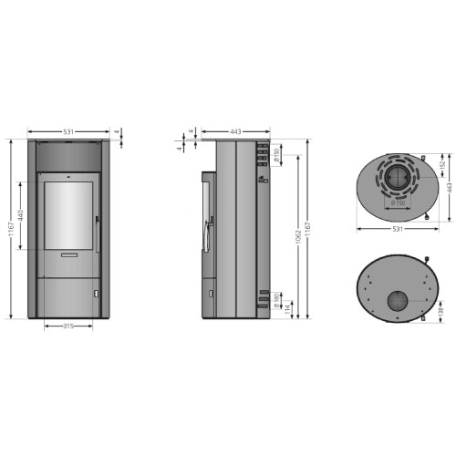 Poêle à bois Oranier Polar 7 - 2.0 | 6,5 kW
