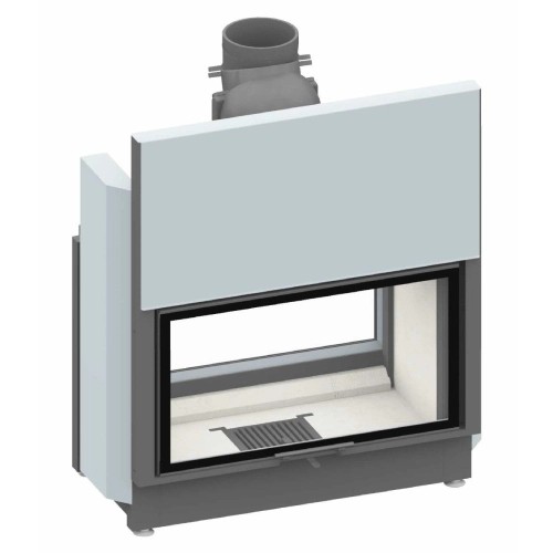 Insert bois SCHMID Lina TV 87 h/s porte coulissante/porte pivotante 10 kW