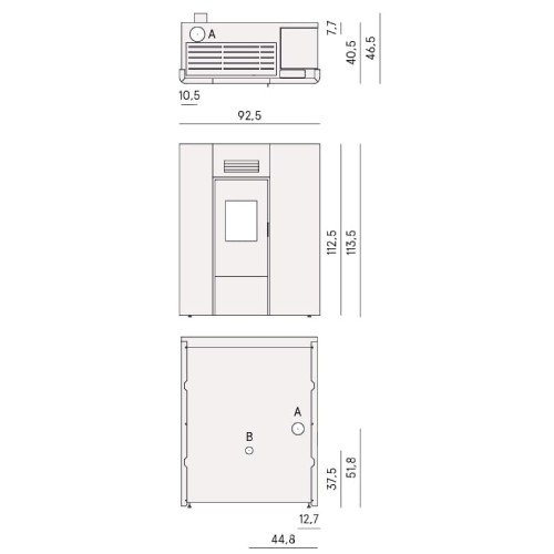 Poêle à granulés Cadel Maya Idro 16 | 16,1 kW hydro