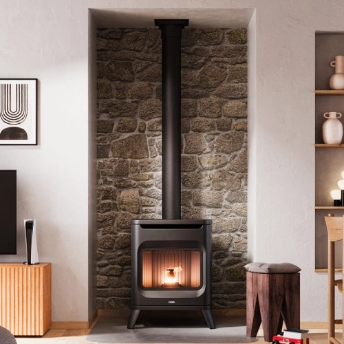 Poêle à granulés Cadel Hublot 6 Up-Twin 6 kW
