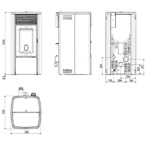 Poêle à granulés MCZ EGO Comfort Air 10 M3 10 kW