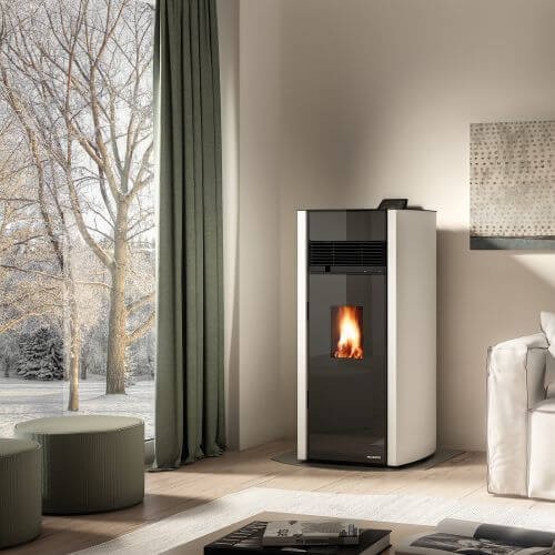 Poêle à granulés Palazzetti Ecofire Bianca Lux Pro 3 | 12 kW