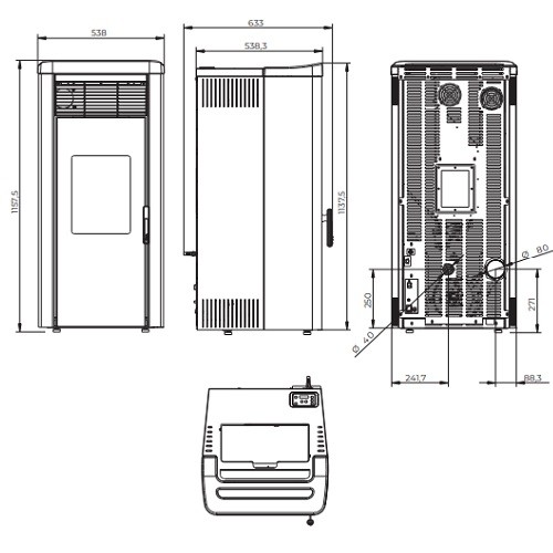 Poêle à granulés Royal Lea Air 90 | 9 kW
