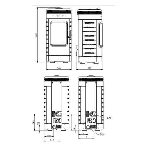 Poêle à granulés Austroflamm Ella 7 kW