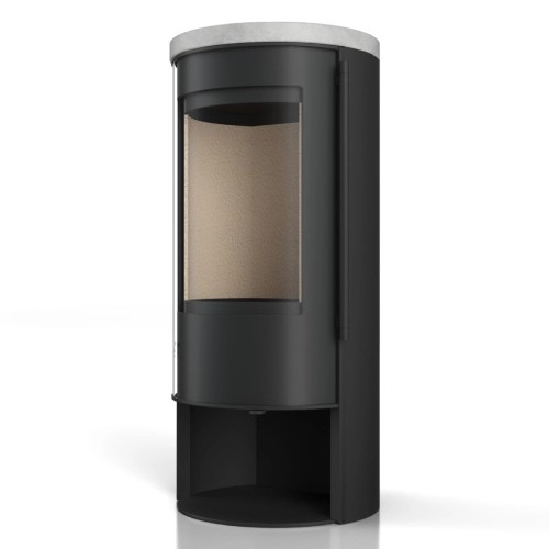Poêle à bois Drooff Aprica 2 Trend avec plaque supérieure 6 kW
