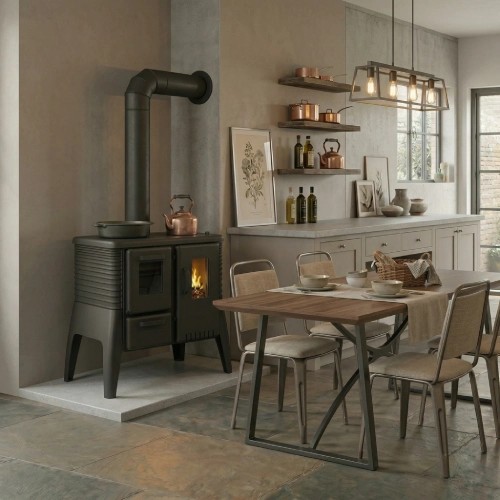 Poêle à bois Brunner Iron Dog 06 avec fonction gril 8 kW