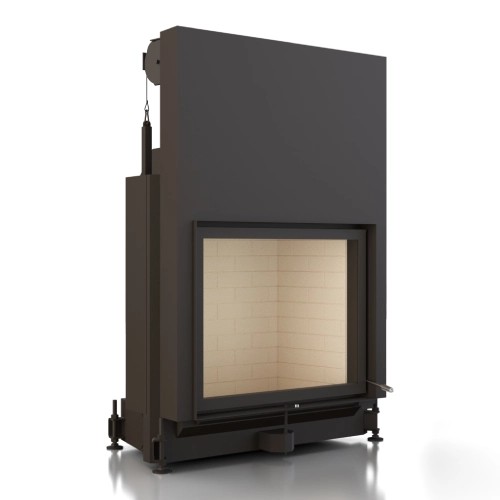 Insert bois Brunner Foyer Stil plat 62-76 + porte coulissante 10,5 kW