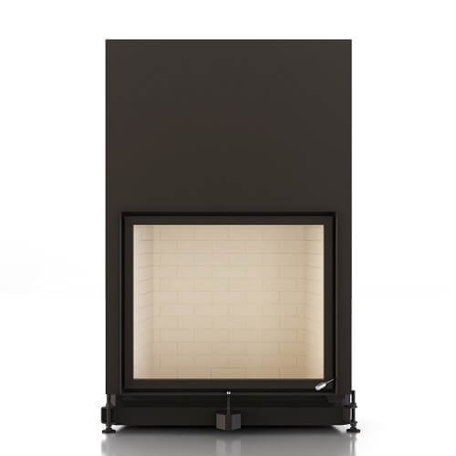 Insert bois Brunner Foyer Stil plat 75-90 + porte coulissante 13 kW