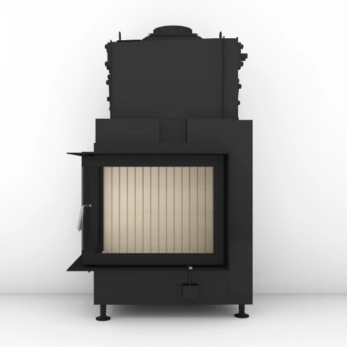Insert bois d'angle Brunner 42/57/30 gauche 8 kW porte pivotante, hydro