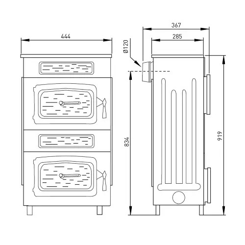 Poêle à bois Wamsler 10981-WO 8 kW