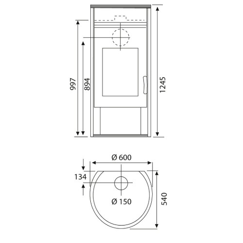 Poêle à bois Wamsler Auron 6 kW