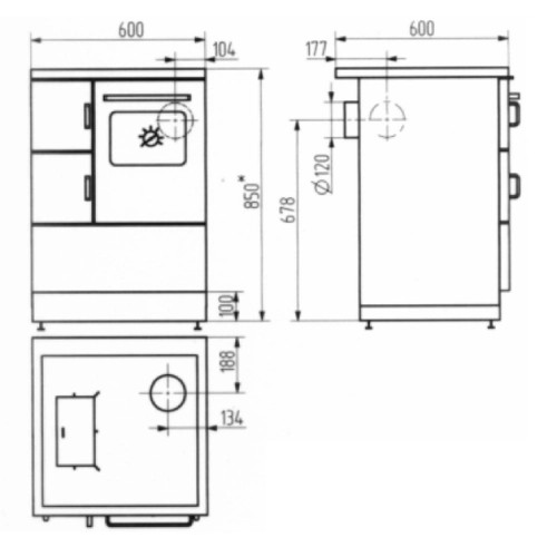 Cuisinière à bois Wamsler K 118 | 6 kW