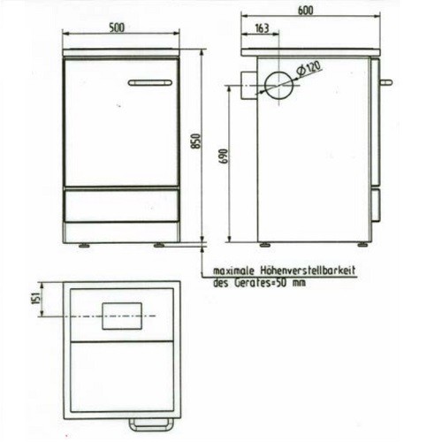 Cuisinière à bois Wamsler K 155 C 5 kW